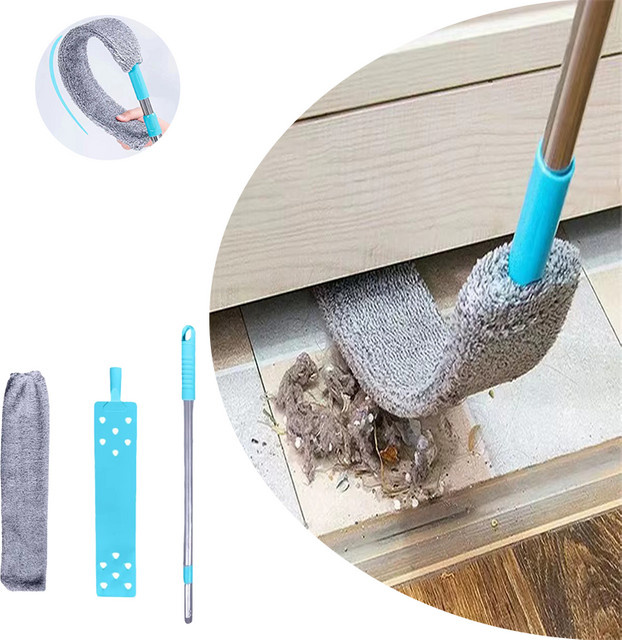 Langstieliger Mikrofaser-Mopp mit nachfüllbarem Kopf zur Bodenreinigung und Staubentfernung - Bild 1