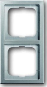 Busch-Jaeger 2-fach Rahmen pur in Edelstahl Silber 1722-866K - Bild 1