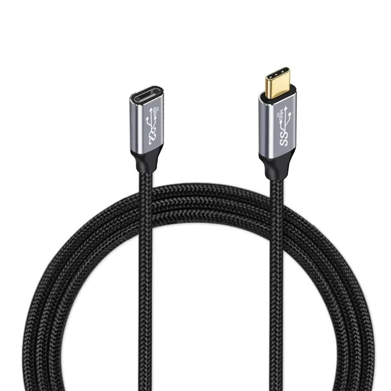 BSN Gen2 USB-C Verlängerungskabel Typ-C 3.1 Stecker-zu-Buchse, 100W, 5A, Schwarz - Bild 3