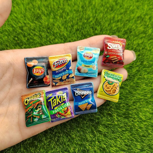 JETTING Simulierte Kartoffelchips, Puppenhaus-Zubehör, 10-teiliges Set - Bild 1