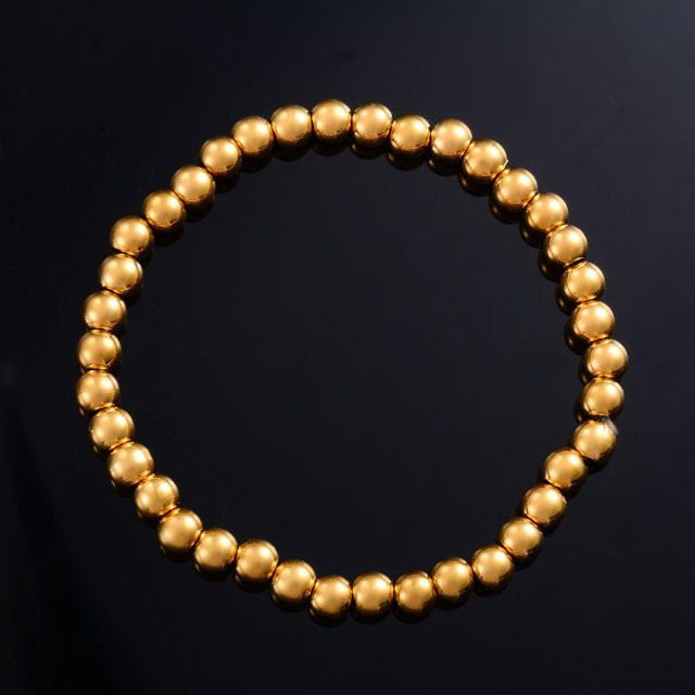 YULIN Perlenarmband, Edelstahl, gold, Damen Herren - Bild 1