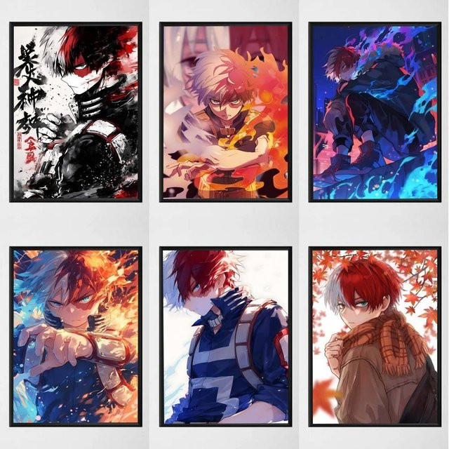 Selbstklebender Anime-Poster Druck Todoroki Shoto Motiv in Mehrfarbig für Wohnzimmer und Schlafzimmer - Bild 1