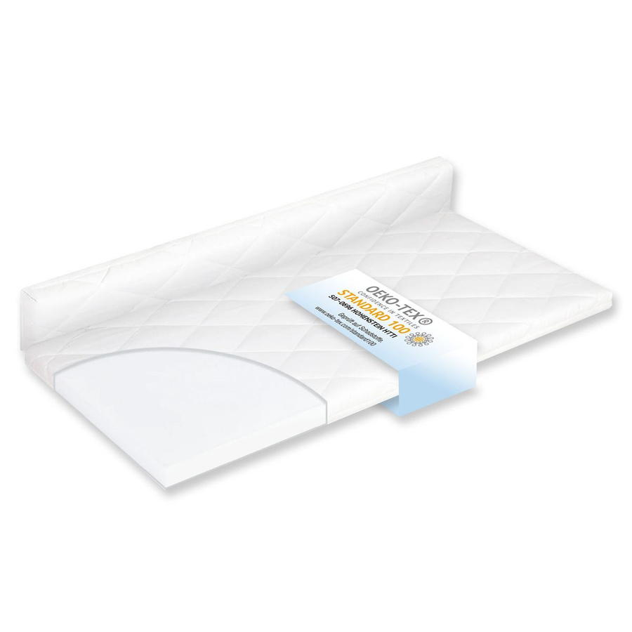 Julius Zöllner Beistellbett und Wiegen-Matratze Allegro klappbar, Weiß, B/T: 90 x 50 cm - Bild 1