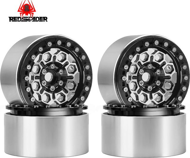RS Red Spider 2.2 Beadlock Felgennabe, 1:10, Metall, Rot, Schwarz - Bild 1