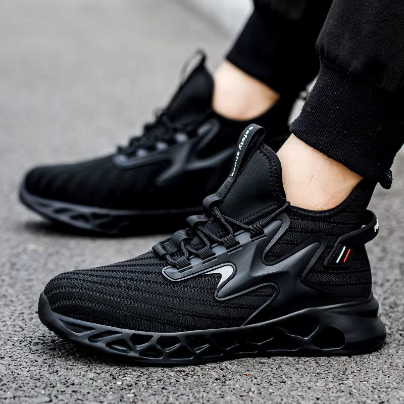 TANRDON Sicherheitsschuhe als modische Arbeitsstiefel in Schwarz, bruch- und durchdringungssicher und leicht - Bild 6