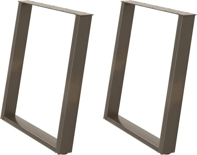 vidaXL Esstischbeine U-Form aus Stahl, 2 Stück, Naturstahl, B/T/H: 70 x 72 x 73 cm - Bild 1