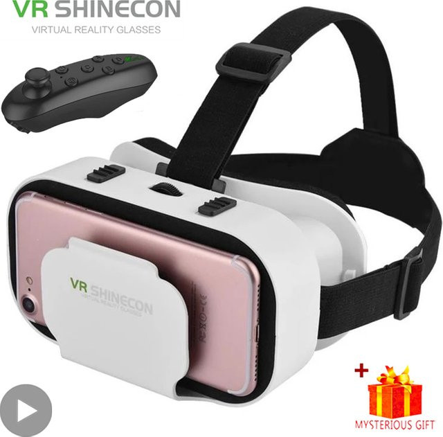 Shinecon Virtual Reality VR-Brille 3D-Headset für mobile Smartphones in Weiß - Bild 1