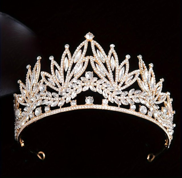 Lucky Star Jewelry Diadem, Kristall, Messing, Gold, Damen - Bild 1