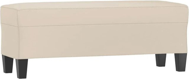 vidaXL Sitzbank aus Mikrofasergewebe in Creme, B/T/H: 100 x 35 x 41 cm - Bild 1