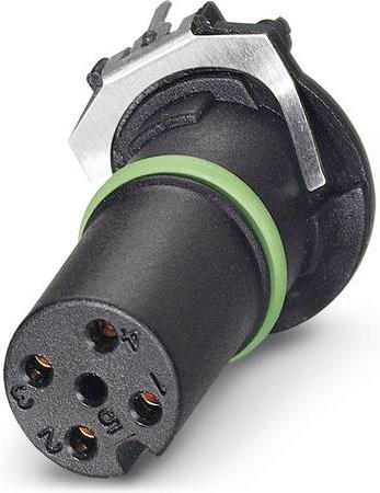 Phoenix Contact 1439955 Sensor-Aktor-Einbausteckverbinder M12 Buchse, 4 Pol, Schwarz - Bild 1