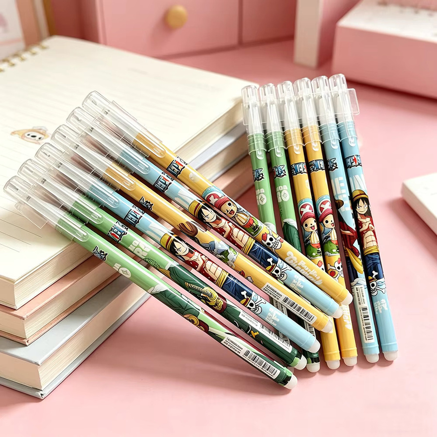Bandai One Piece Anime Radierbarer Blauer Stift mit Cartoon-Charakteren für Schüler und Lernmaterialien - Bild 3