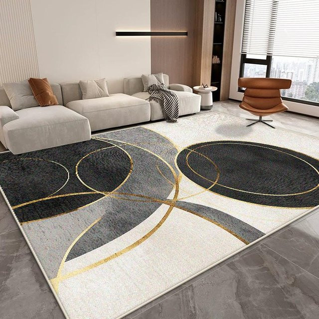 Karpetti Wohnzimmerteppich Nordisches Design Abstrakt Waschbar Rutschfest B/B: 140 x 200 cm - Bild 1