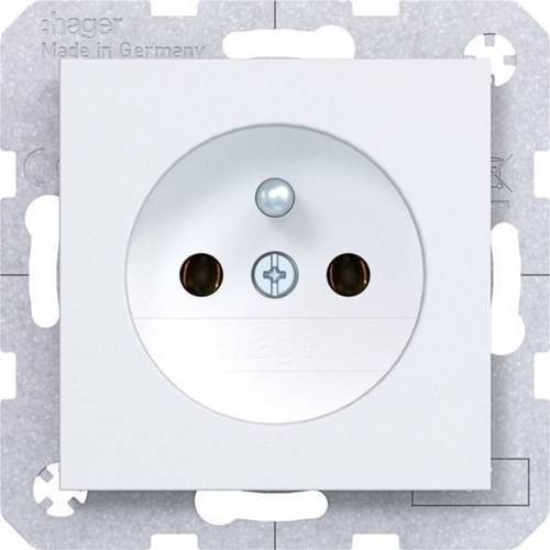 Hager Schutzkontakt-Steckdose WAS1500WM in Lichtweiß matt - Bild 1