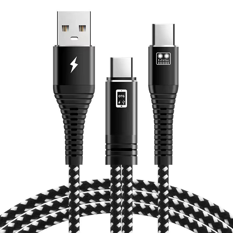 OTG-Adapterkabel für Live-Streaming mit Handyaufladung, USB-C, Schwarz, kompatibel mit Huawei und Android - Bild 2