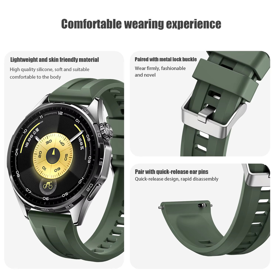 Xiaomi Uhrenarmband Silikon, 22 mm, Schwarz - Bild 3