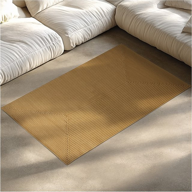 tectake Raya Geflochtener Teppich im Boho-Stil, Braun, B/T: 150 x 80 cm - Bild 1
