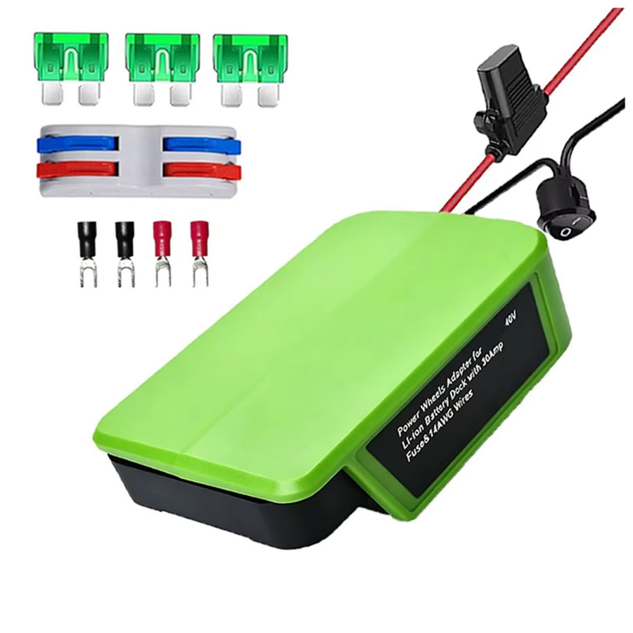 Greenworks Batterieadapter für 40V Lithium-Akkus mit Sicherung und Kabelanschluss - Bild 3