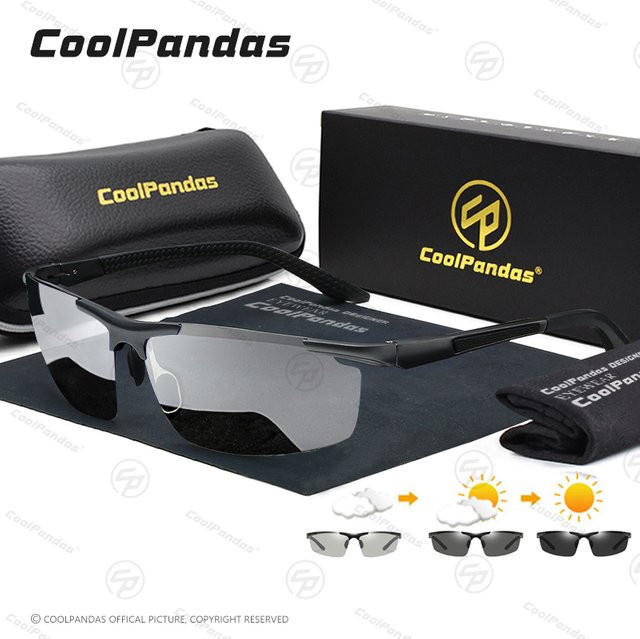 CoolPandas Sportsonnenbrille, Herren, Vollrand, Schwarz, Kunststoff, polarisiert - Bild 1