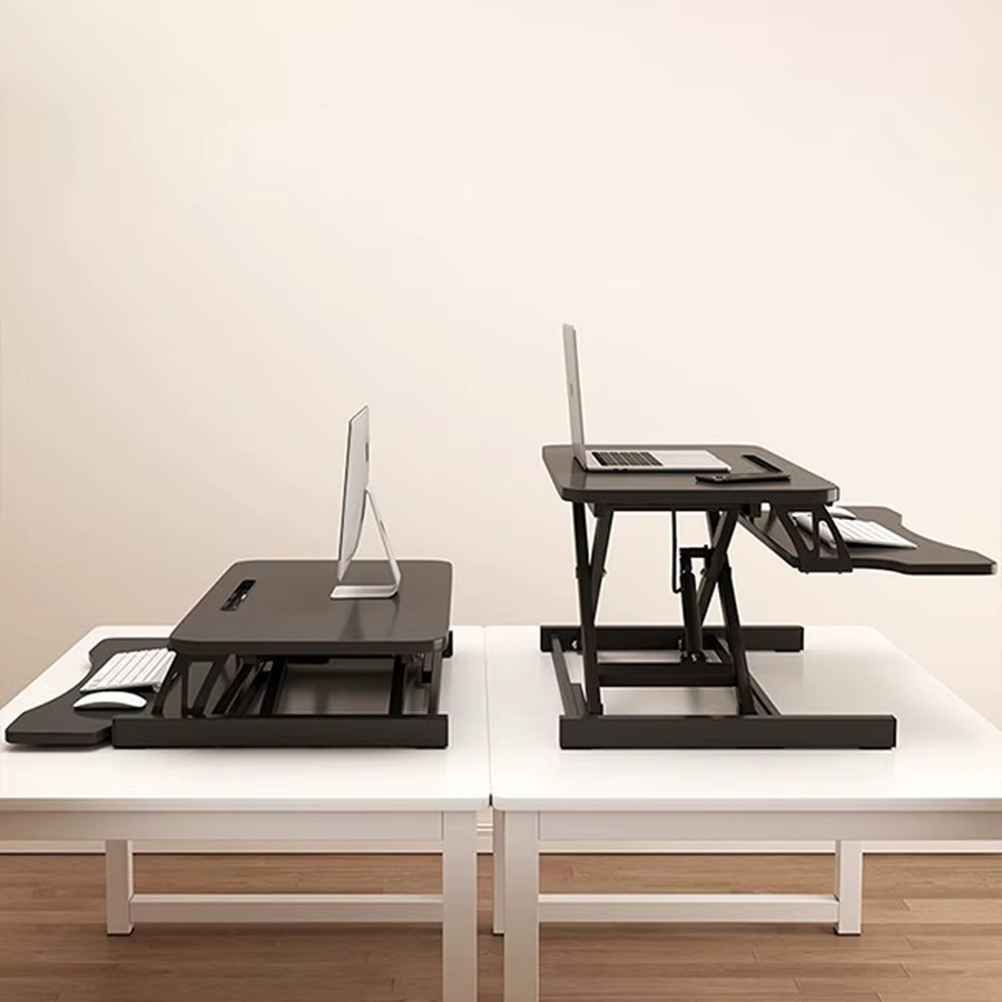 Elektrischer höhenverstellbarer Stehschreibtisch von LIUSHADUOLA in Schwarz, ergonomischer Schreibtisch für das Home-Office, B/T/H: 80 x 40 x 50 cm - Bild 3