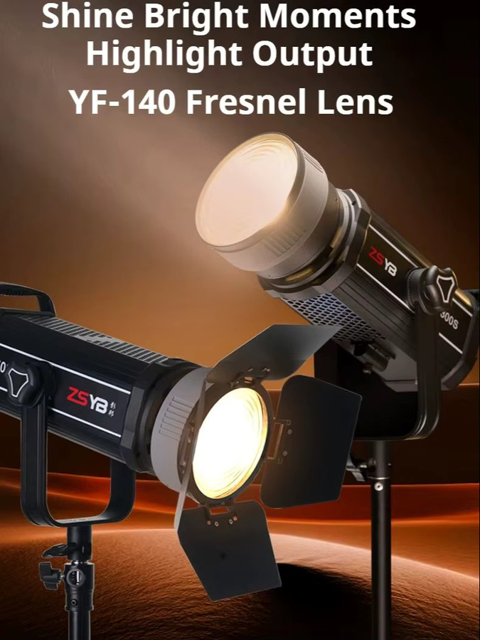 ZSYB YF-140 Fresnel-Linse mit Schallwand in Schwarz für Baorong-Mount, 5-fach hellerer Effekt, kompatibel mit S100, W120B und CX100 - Bild 7