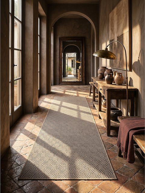 CORDEV Läufer Kadima Design aus Flachgewbe in Beige, B: 80 cm, L: 250 cm - Bild 1
