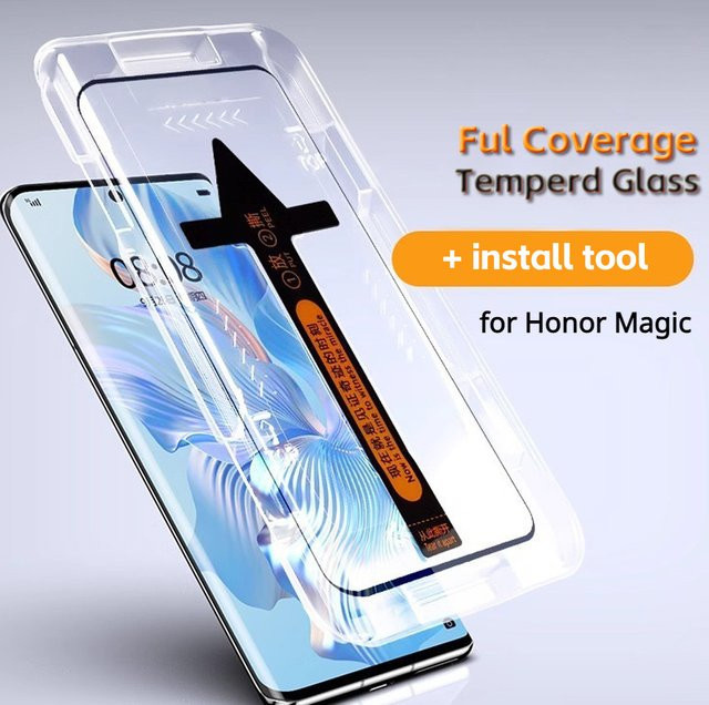 2 Stück Displayschutzfolie aus gehärtetem Glas für Honor Magic 6 Pro, Magic 5 Pro, Magic 4 und Magic 3, transparent - Bild 1