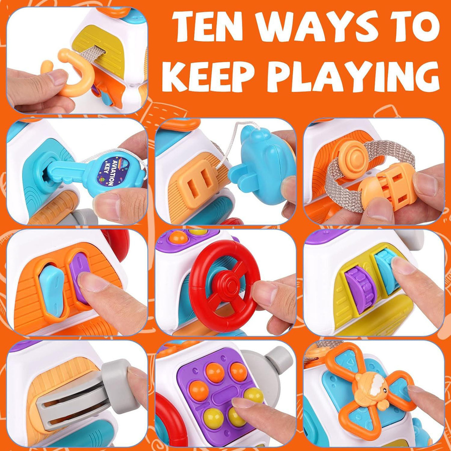 Bai Fen Bai dolls and toys Baby Busy Board Cube Montessori Spielzeug 3-6Y - Bild 3