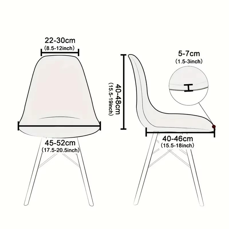 WANERQU Jacquard Stuhlhussen elastisch für Esszimmerstühle armlos - Bild 1