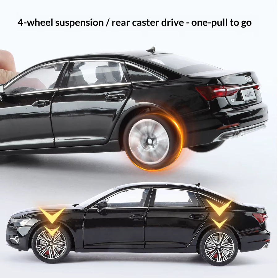 Maisto Audi A6L, Modellauto, 1:24, mit Blinklichtern - Bild 4