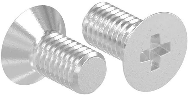 FeNau Senkkopfschraube M5x10 DIN 965 aus Edelstahl V2A mit Kreuzschlitz Phillips in Silber - Bild 1