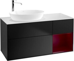V&B Waschtischunterschrank Finion mit Wandbeleuchtung, Blau lackiert, Breite: 120 cm, Tiefe: 50,1 cm, Höhe: 50,1 cm - Bild 1