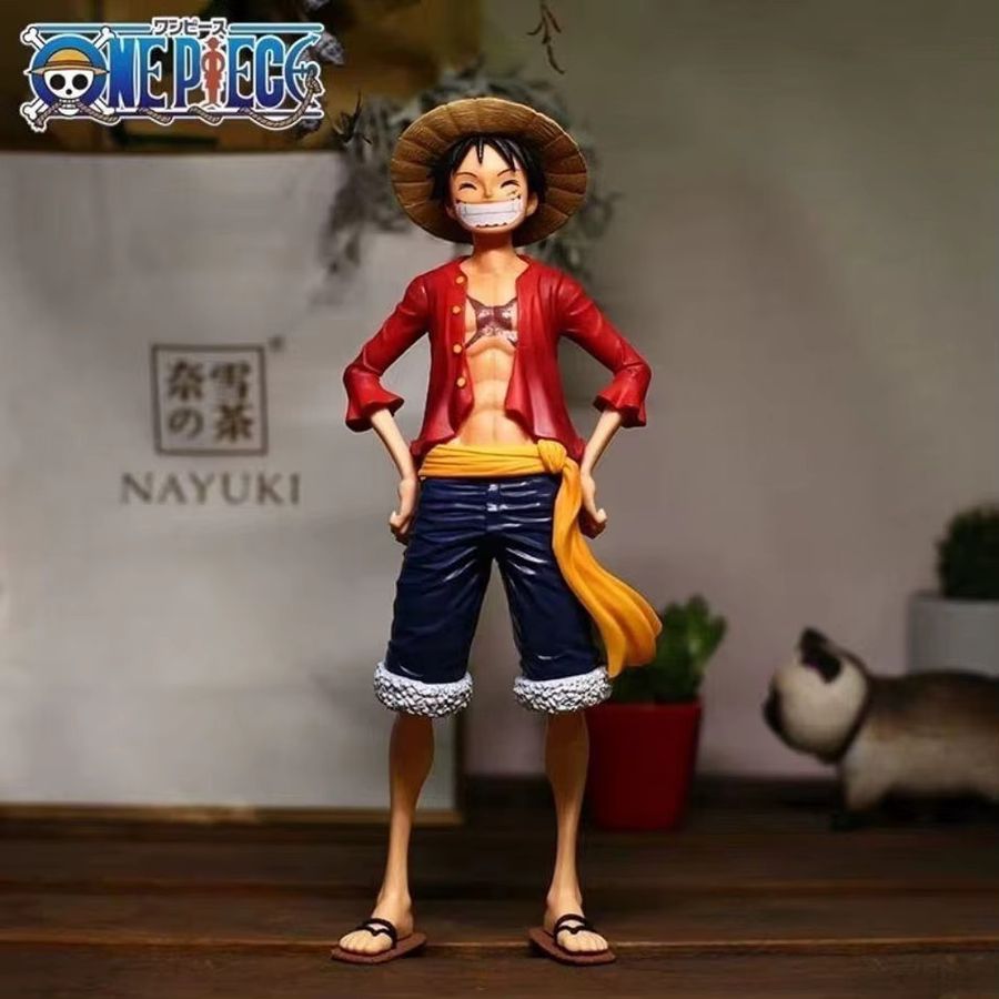 Bandai One Piece Anime Figur Luffy mit wechselbaren Gesichtsausdrücken aus PVC, Multicolor, Höhe: 28 cm - Bild 3