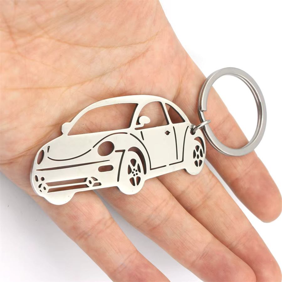 Weyena Schlüsselanhänger Edelstahl, Käfer Auto Design, Unisex - Bild 2