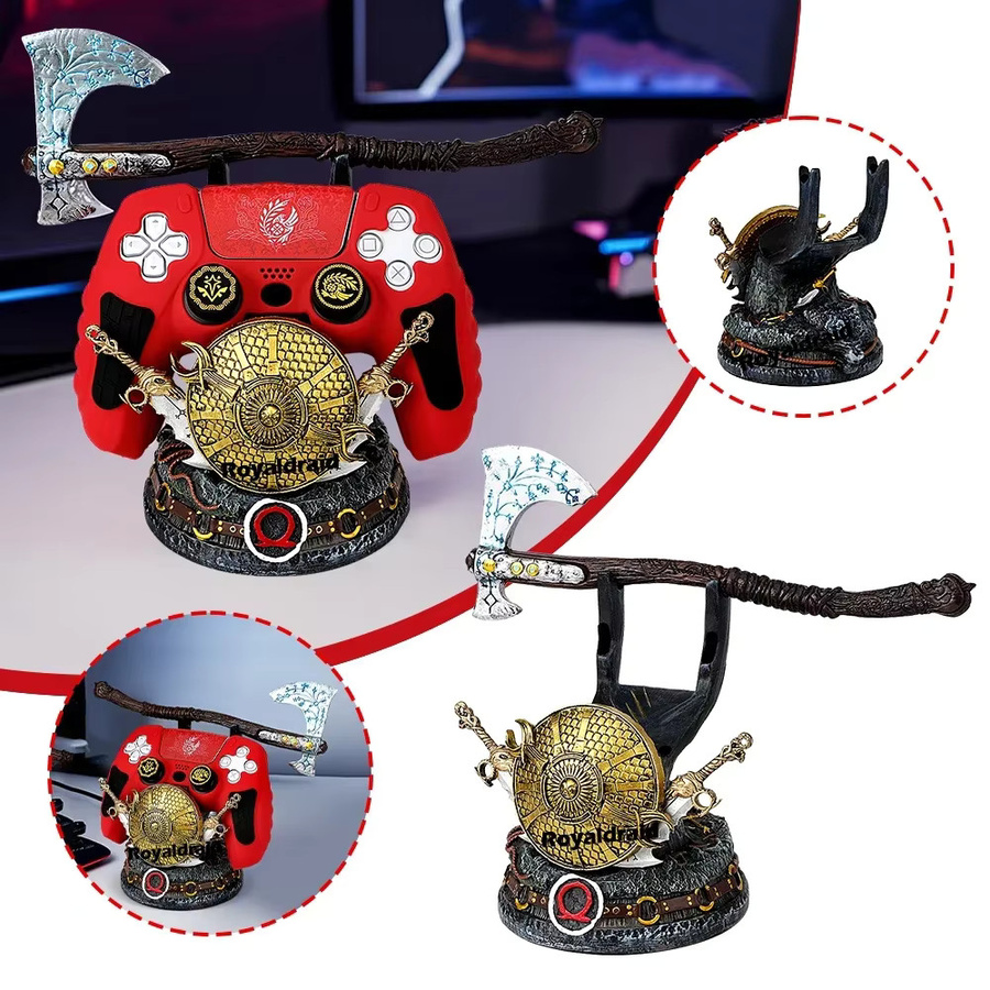 mbchips mc God of War Gaming-Controller-Halter Desktop-Dekorationsständer für PS5, PS4, Xbox und Nintendo Switch in Multicolour - Bild 4