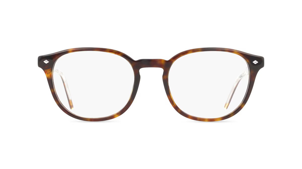 Giorgio Armani Brille, Herren, Vollrand Panto, braun - Bild 1