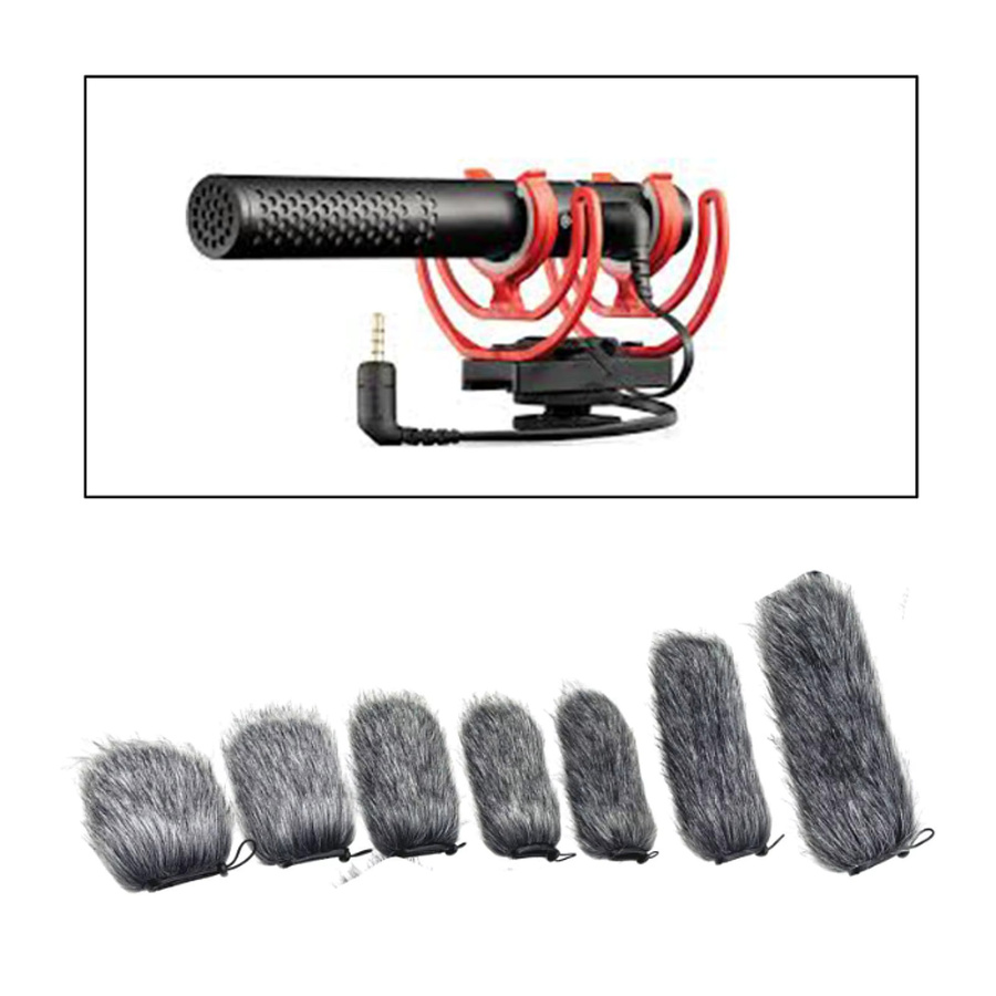 Professioneller Mikrofon-Windschutz für Kameras als Soft-Pop-Filter für Innen- und Außenreporter in Grau - Bild 3