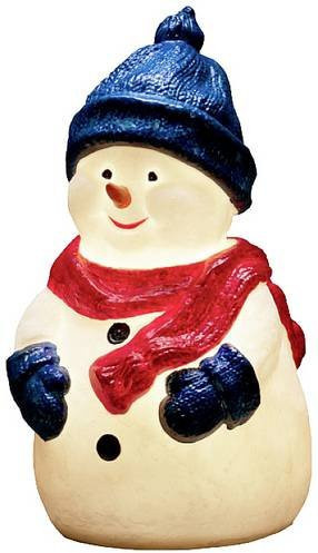 Konstsmide LED-Schneemann Dekofigur aus Kunststoff in Weiß mit 4 warmweißen Dioden - Bild 1