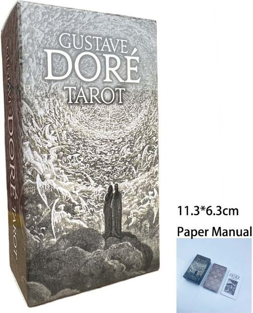 Tarot Lover Gustave Doré Tarot-Deck-Kartenspiel, Grau, Familienspiel - Bild 1