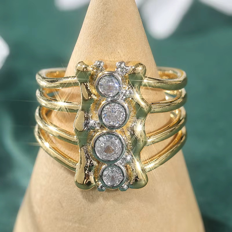 Ring Gold, Zirkonia, Damen - Bild 1