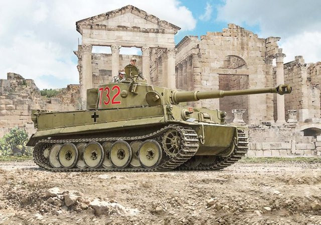 Italeri Pz. Kpfw. VI Tiger I Ausf. E/H1, Fahrzeug, Grün - Bild 1