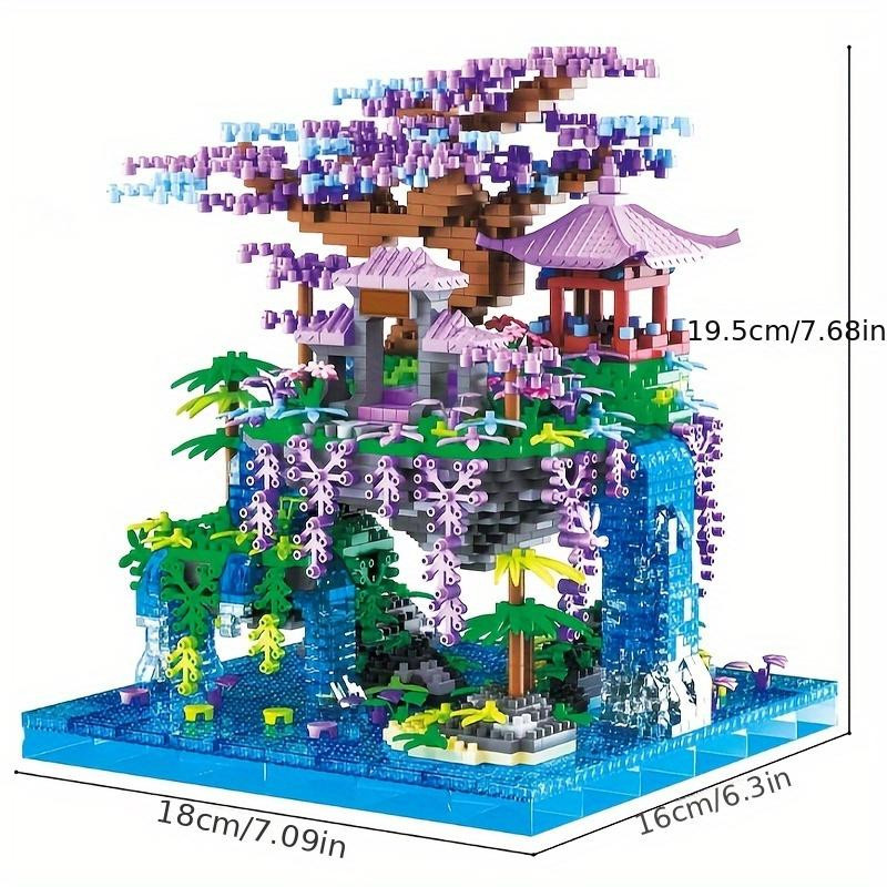 Yiran toy Feenpavillon Bausteine Gemischte Farbe 1460 Teile - Bild 3