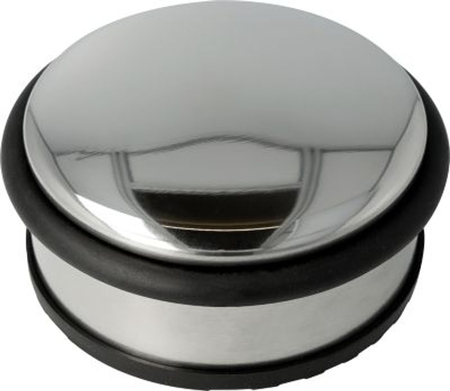 Westcott Türstopper aus Edelstahl in Silber, rund mit Gummiring, Durchmesser: 10 cm, Höhe: 4 cm - Bild 2
