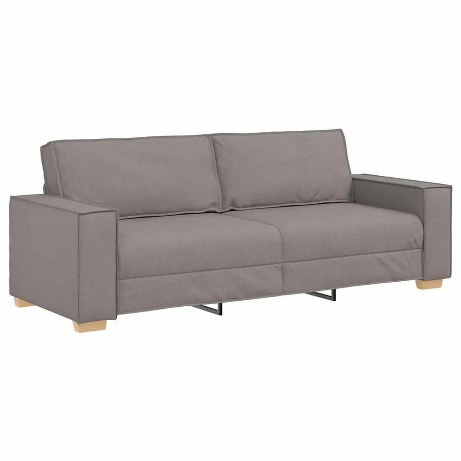vidaXL 3-Sitzer-Sofa in Taupe und Grau mit Stoffbezug und Armlehnen - Bild 2