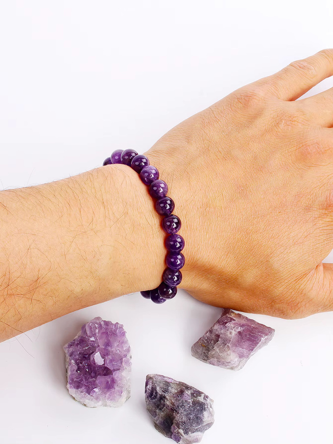closetoyou Perlenarmband, Amethyst, Kristall, Unisex, Bunt - Bild 2