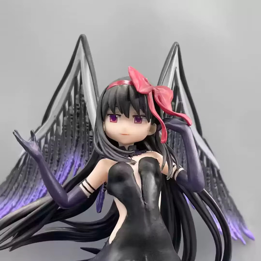 Bandai Puella Magi Madoka Magica Akuma Homura Figur, Dämonen-Version, mit Schwarzen Flügeln, 22cm - Bild 3