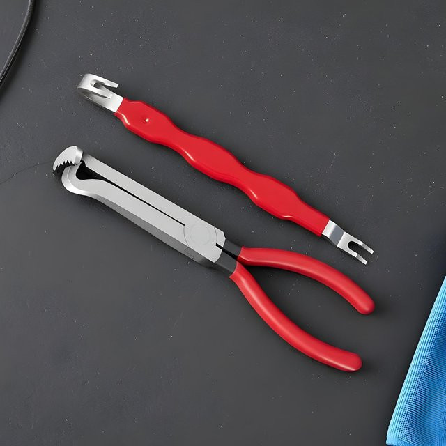 Präzisions-Elektro-Trennzange in Rot als elektrischer Klemmenabzieher und Steckverbinder-Entferner für industrielle Elektriker-Reparaturen - Bild 1