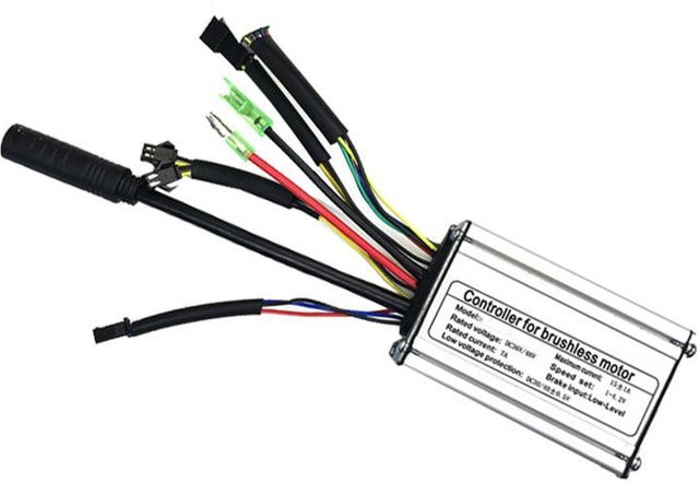 Controller für bürstenlose Motoren 250W bis 350W in Schwarz, kompatibel mit 36V und 48V, 15A - Bild 1