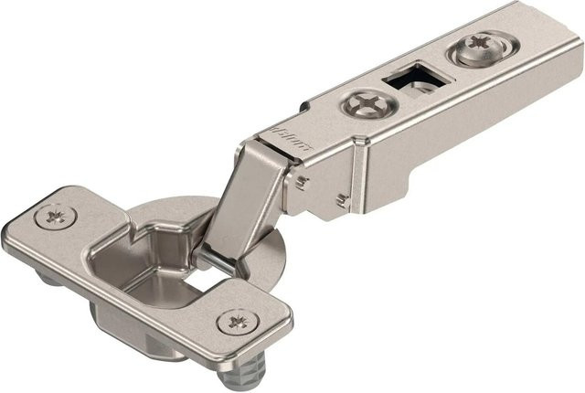Blum Standardscharnier Clip 100 Grad Gerade mit Feder zum Einpressen in Nickeloptik - Bild 1