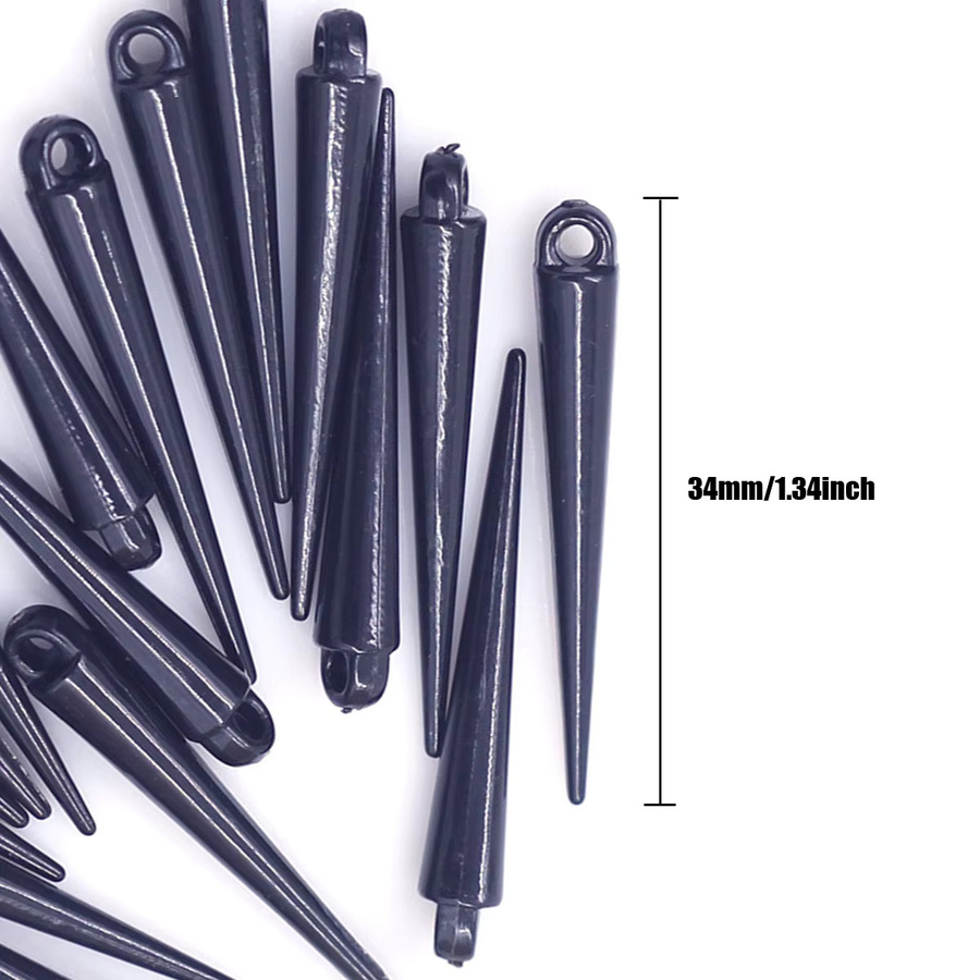 Ohrstecker Spikes, Acryl, Schwarz, 34mm, Unisex - Bild 5