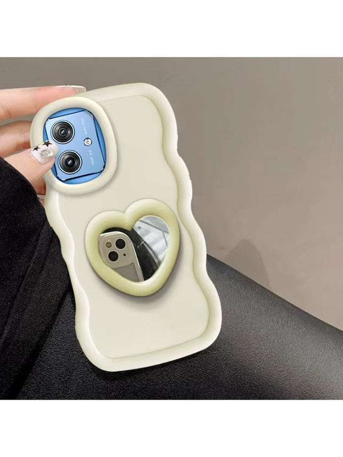 Wellenförmige Silikon Schutzhülle G54 Power für Motorola in Weiß - Bild 3